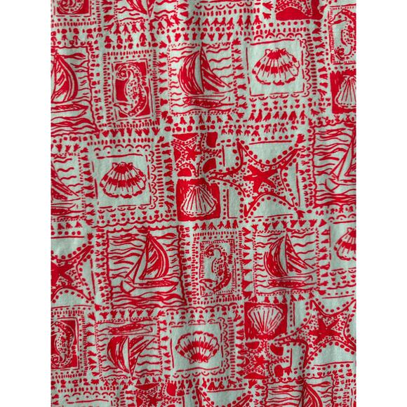 Lilly Pulitzer Etta Maxi Dress Seaside Harbour Print in Mizner Red Size Large - Picture 9 of 12
